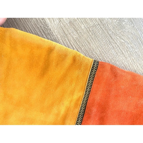 Anne Klein COUTURE Color Block Leather Suede Knee High Zip Boots 6.5 Pink 80s - Picture 11 of 14